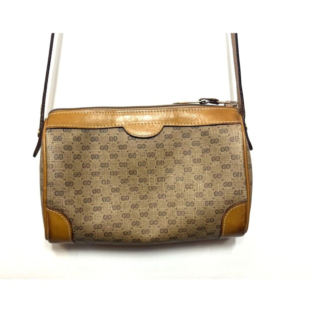 Vintage Gucci GG Canvas & Leather Shoulder Bag Adjustable Strap - Picture 5 of 15